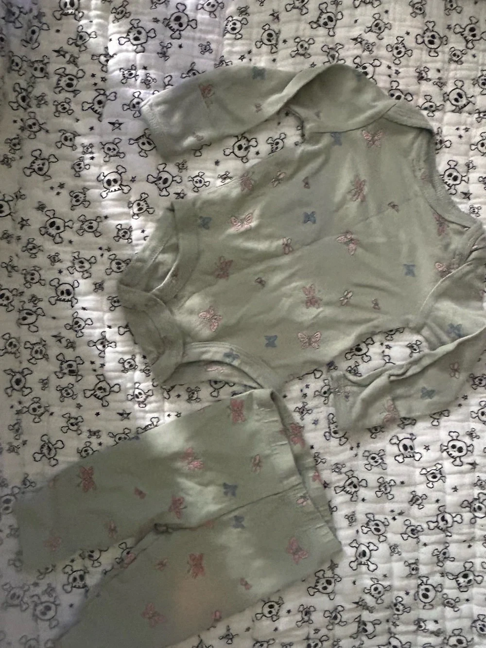 Carter's Light Green Butterfly Print Pajama Set